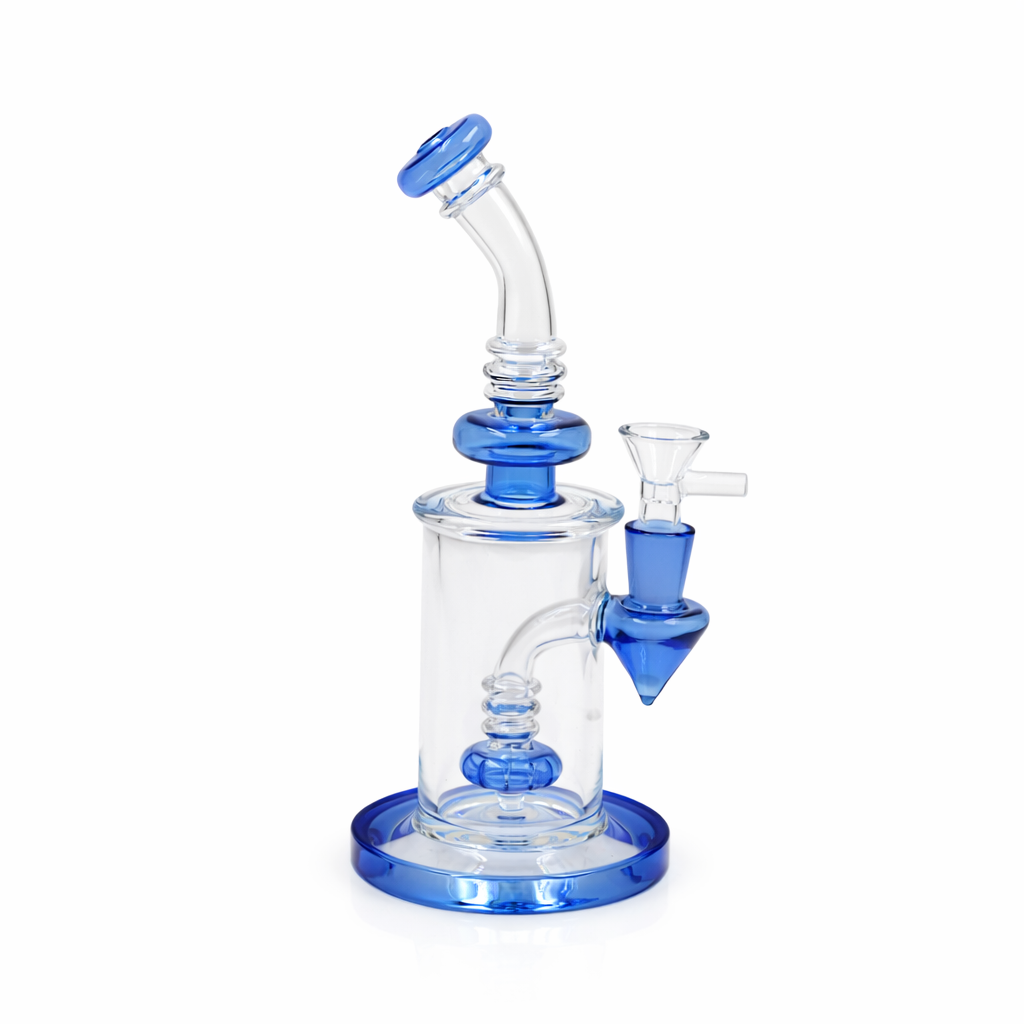 Cerulean Cyclone 8" Glass Bong - Discreet Smoker