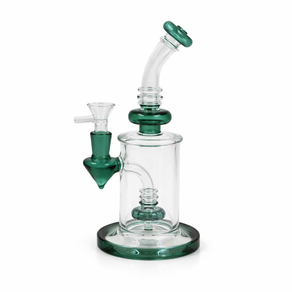 Cerulean Cyclone 8" Glass Bong - Discreet Smoker