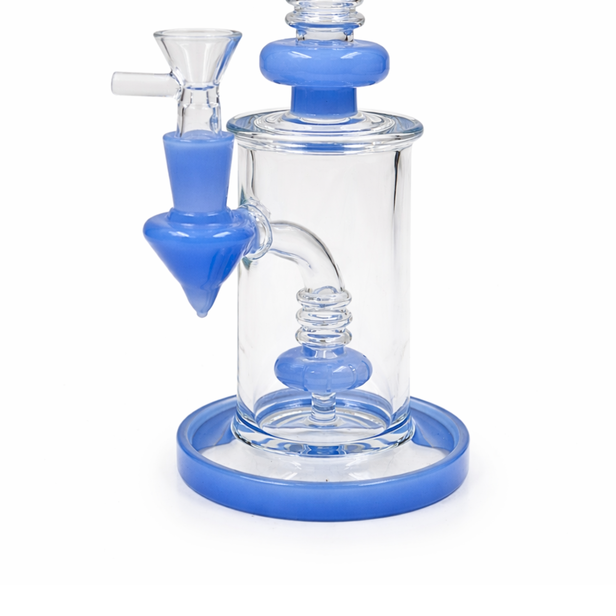 Cerulean Cyclone 8" Glass Bong - Discreet Smoker