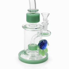Azure Artisan 8" Bent Neck Waterpipe - Discreet Smoker