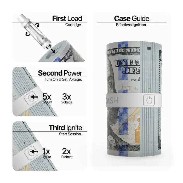 Yocan Black CASH Cartridge Battery - Discreet Smoker