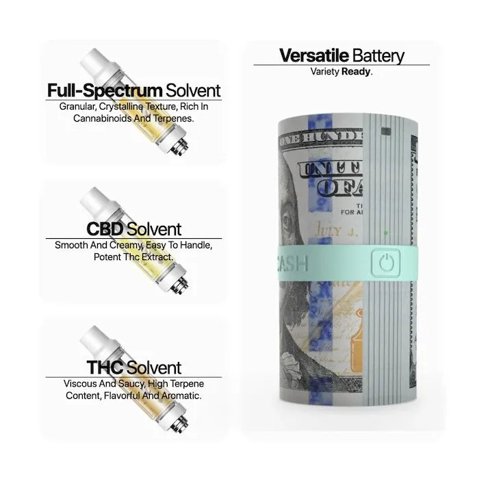 Yocan Black CASH Cartridge Battery - Discreet Smoker