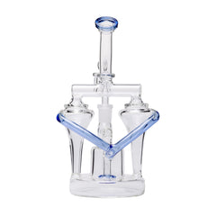 Human Grade Dualing Recycler Glass Rig Water Pipe - Discreet Smoker