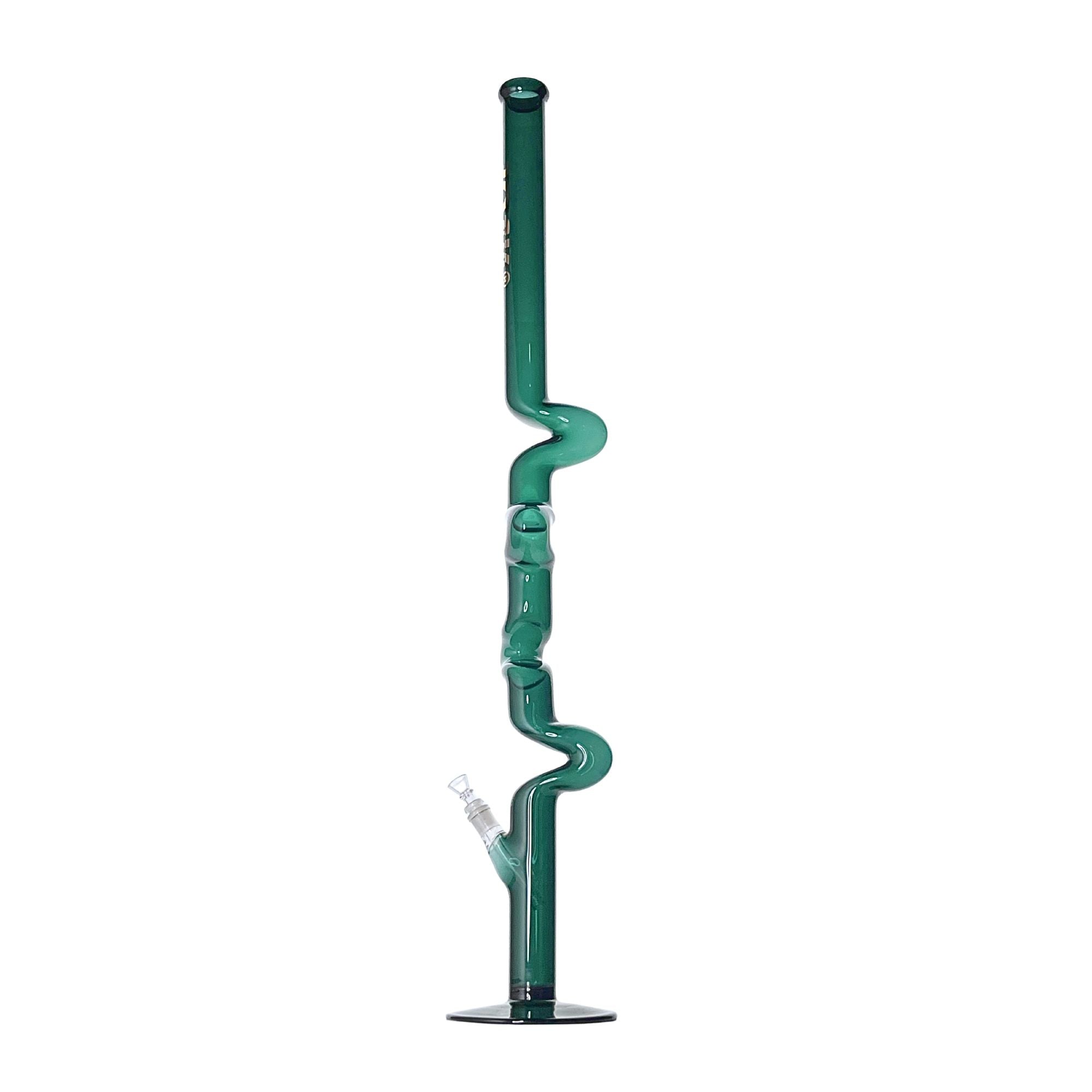 Rock Glass Emerald Serpent 43-Inch Zong - Discreet Smoker