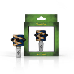 CYLINDER ZIG ZAG STRIPPED FLOWER BOWL PIECES - Discreet Smoker