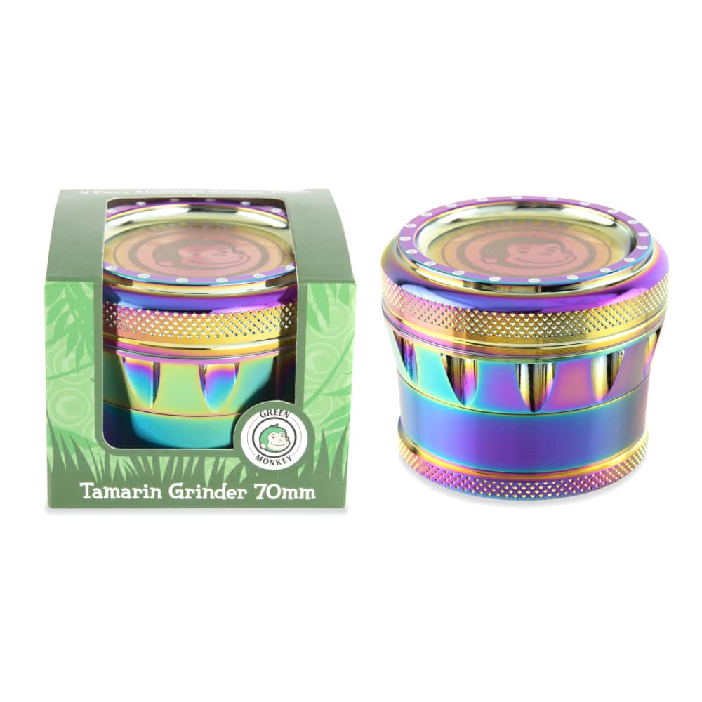 Green Monkey Grinder - Tamarin 4pc - 70mm - Discreet Smoker