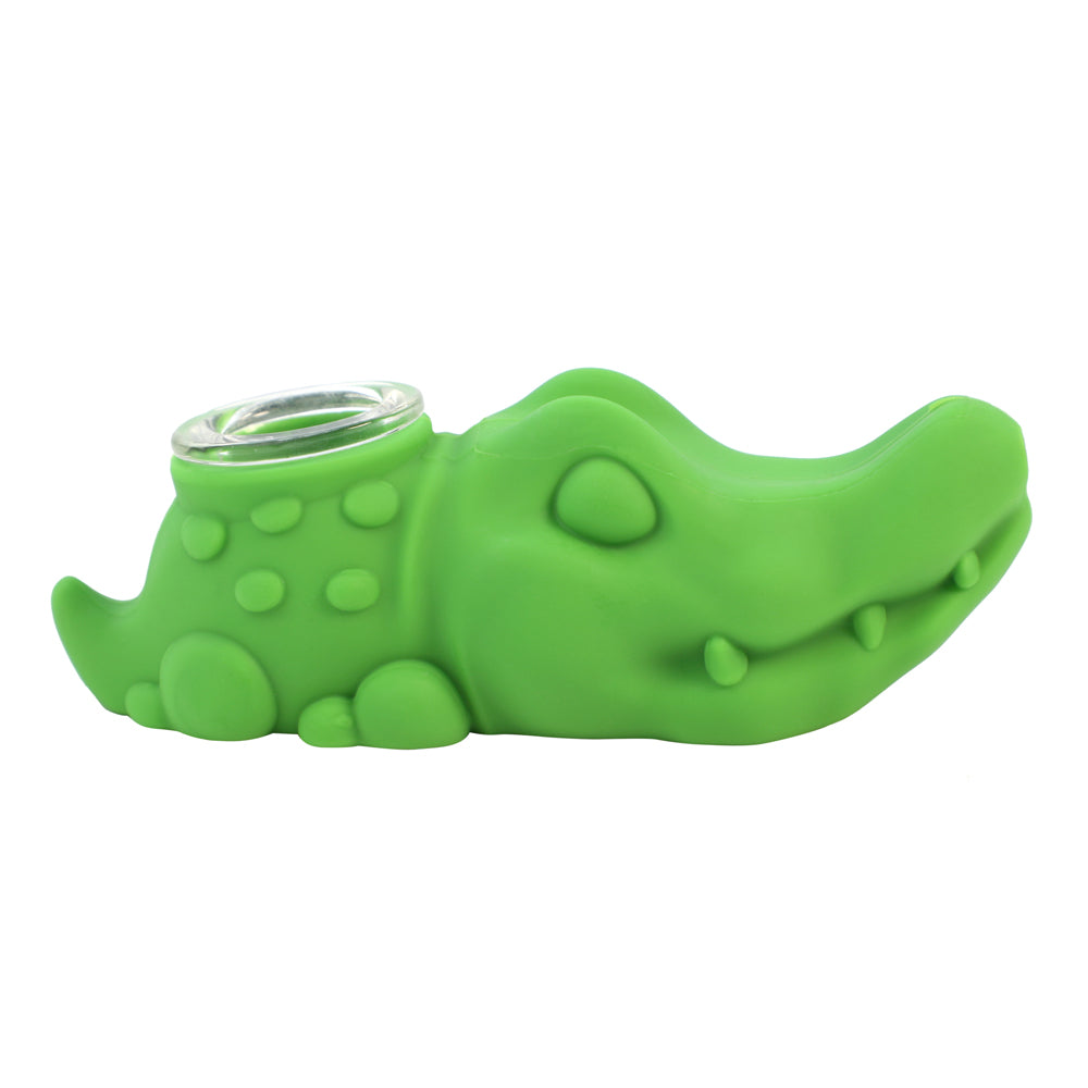 Silicone Crocodile Hand Pipe - Discreet Smoker