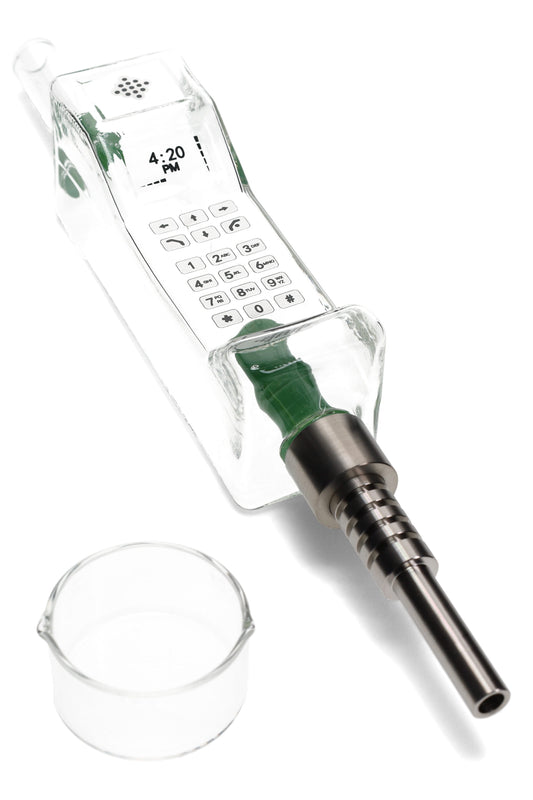 Glass Phone Dab Straw Kit “Dial-A-Dab” – Includes Dish