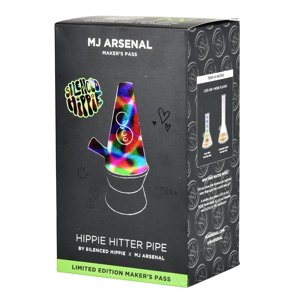 MJ Arsenal Hippie Hitter Glass Water Pipe - 8.75" / 14mm F / LE - Discreet Smoker