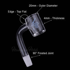 THICK ORIGINAL QUARTZ BANGER - 90° DEGREE | YL - Discreet Smoker