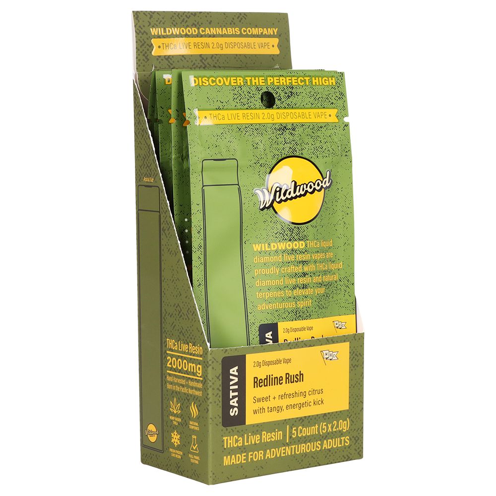 Wildwood Dispensary Grade Live Resin THCA Disposable | 2g | 5ct Display - Discreet Smoker
