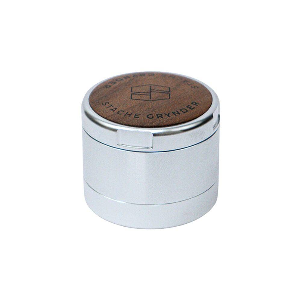 Stache Products Wood Lid Grynder | 3pc | 2.5" - Discreet Smoker