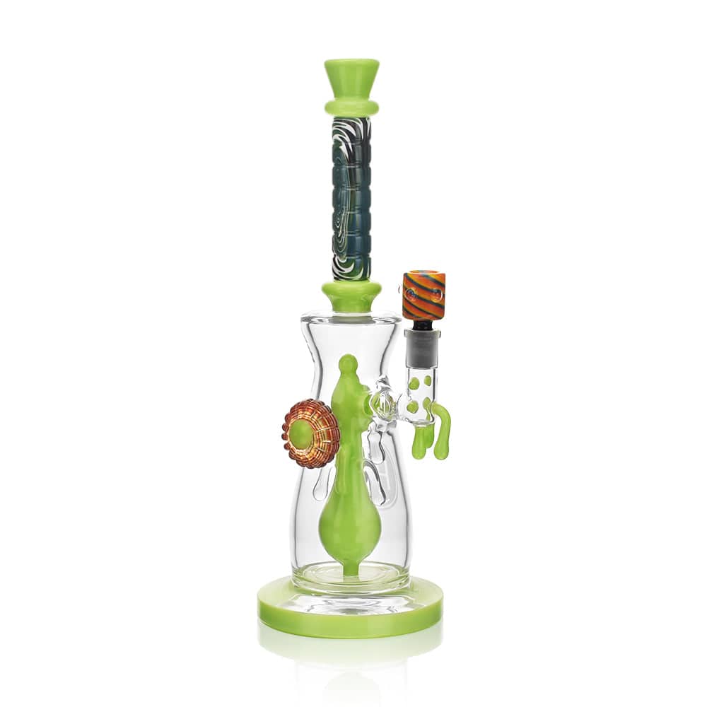 High Society | Jupiter Premium Wig Wag Waterpipe (Slime Green) - Discreet Smoker