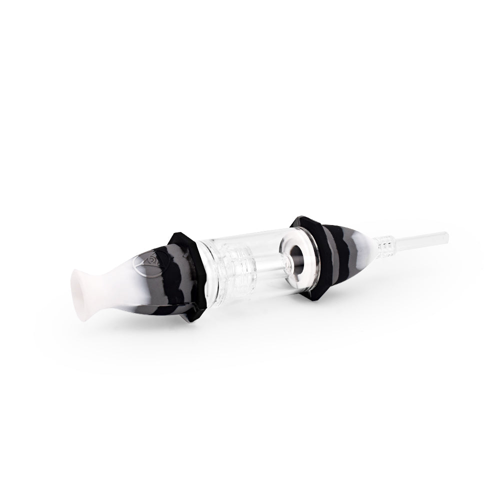 Ritual - 7'' Silicone Deluxe Nectar Collector - Black & White Marble - Discreet Smoker