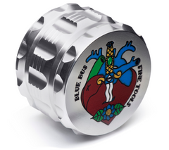 Bluebus GA 2.5 Inch Grinder Silver (Old School Edition) - Discreet Smoker