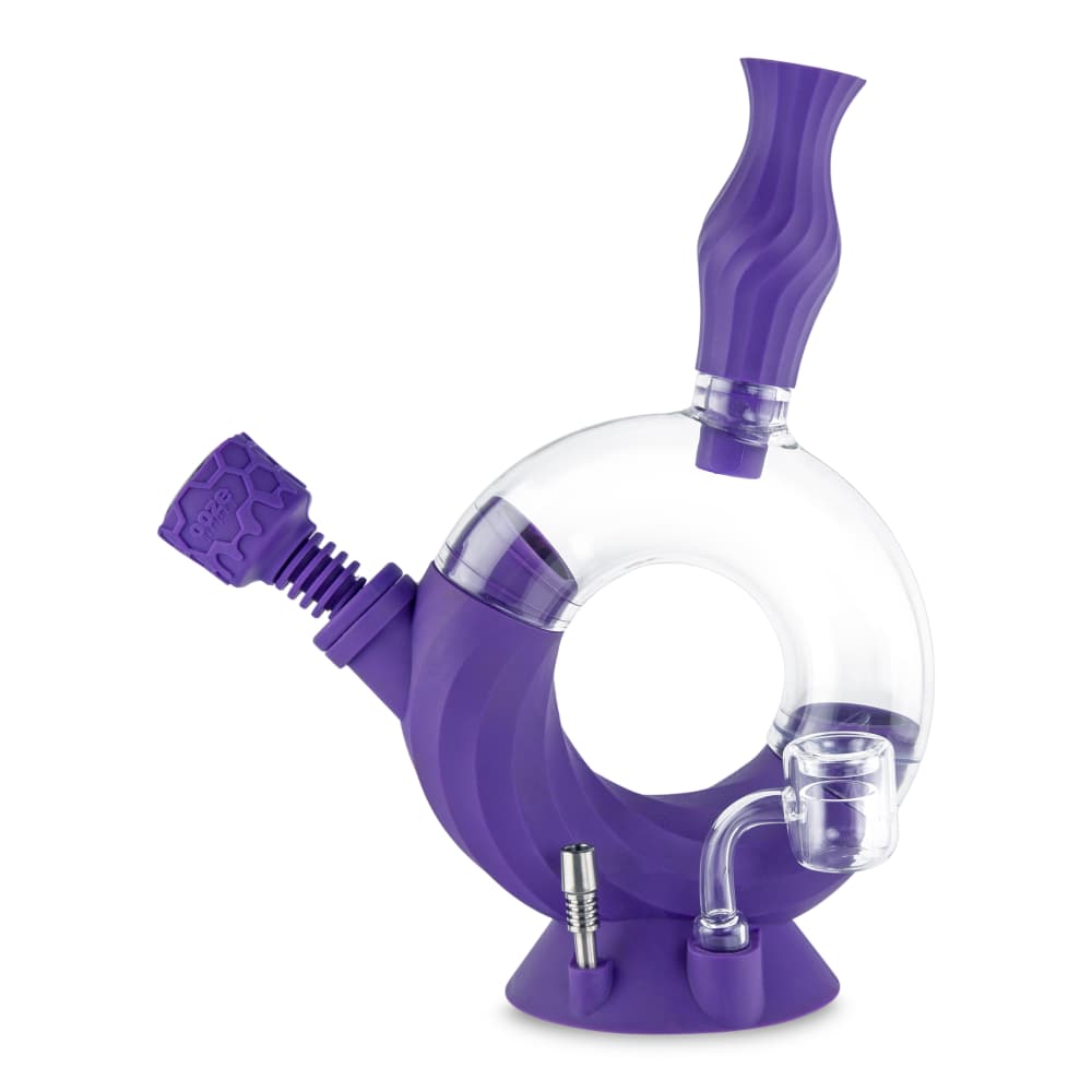 Ooze Ozone Silicone Water Pipe and Dab Straw - Discreet Smoker