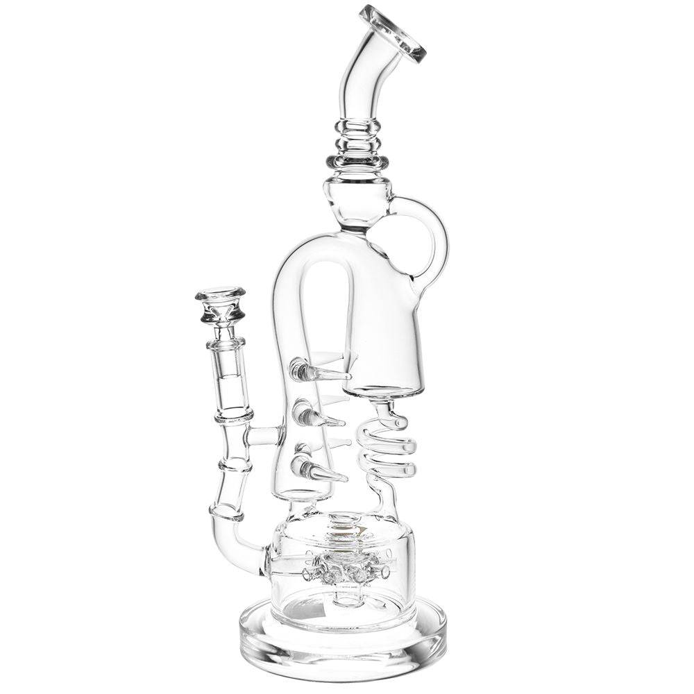 Lookah Glass Spiral Recycler Water Pipe | 14.75" | 14mm F - Discreet Smoker