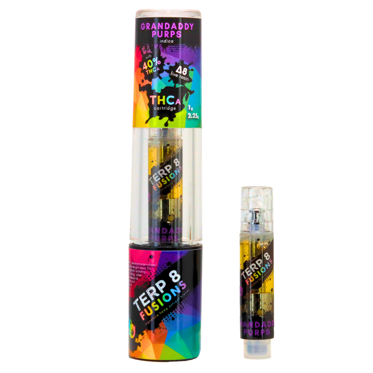 1-Gram Grandaddy Purps THCA + D8 Live Resin Cartridge - Discreet Smoker