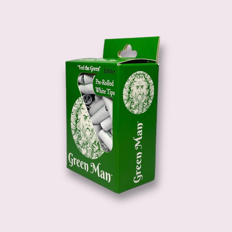 Green Man 100ct Pre-Rolled Tips Box - Discreet Smoker