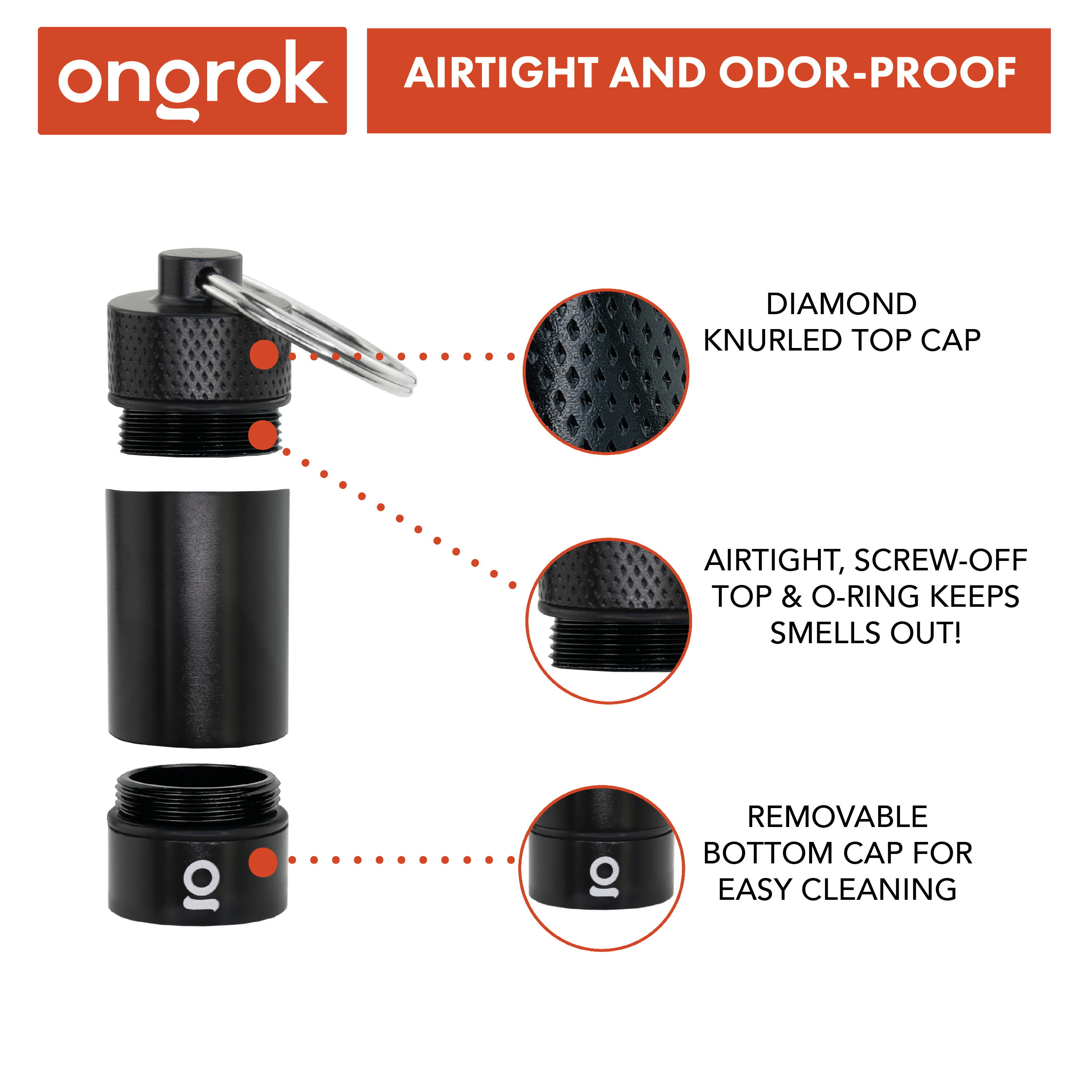 Ongrok Small Storage Keychain - Discreet Smoker