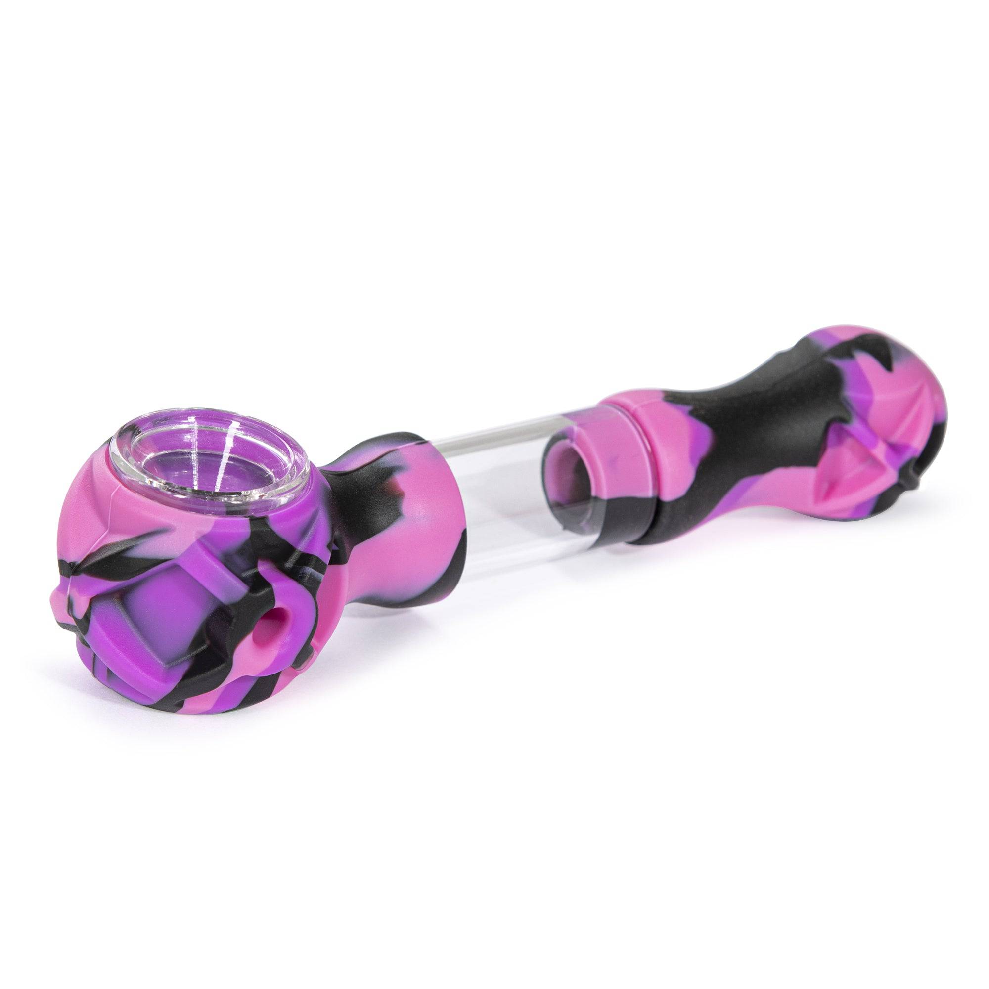 Hybrid Silicone and Glass Spoon with Translucent Chamber by 3 Gates Global - Discreet Smoker