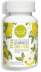 WYLD Real Fruit Infused CBD + CBG Gummies Pear - (60MG - 1200MG) - Discreet Smoker