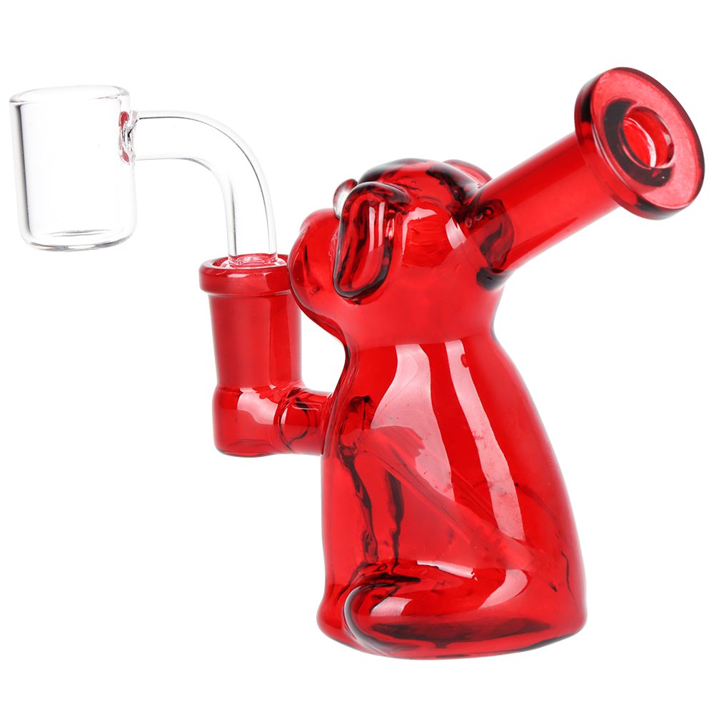 Big Red Dog Glass Dab Rig - 4" / 14mm F - Discreet Smoker