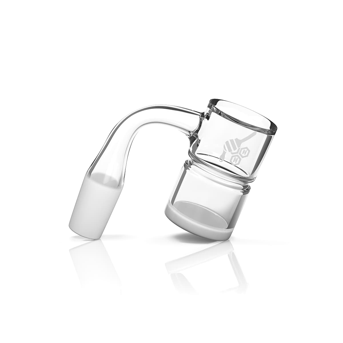 HONEY & MILK BEVEL SPLASH BUCKET QUARTZ BANGER - 90° DEGREE | YL - Discreet Smoker