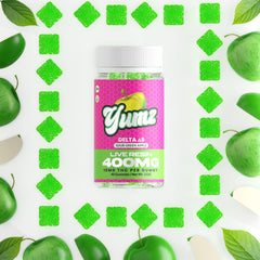 THC Gummies - Delta 9 THC - YUMZ LAB - Sour Green Apple - Discreet Smoker