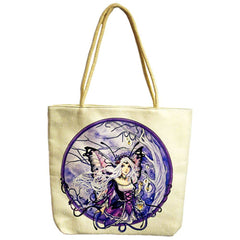 Fanciful Fairy Jute Rope-Handled Tote Bag - 17"x15" - Discreet Smoker