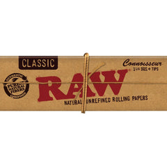 Raw Connoisseur Rolling Papers w/ Tips - Discreet Smoker