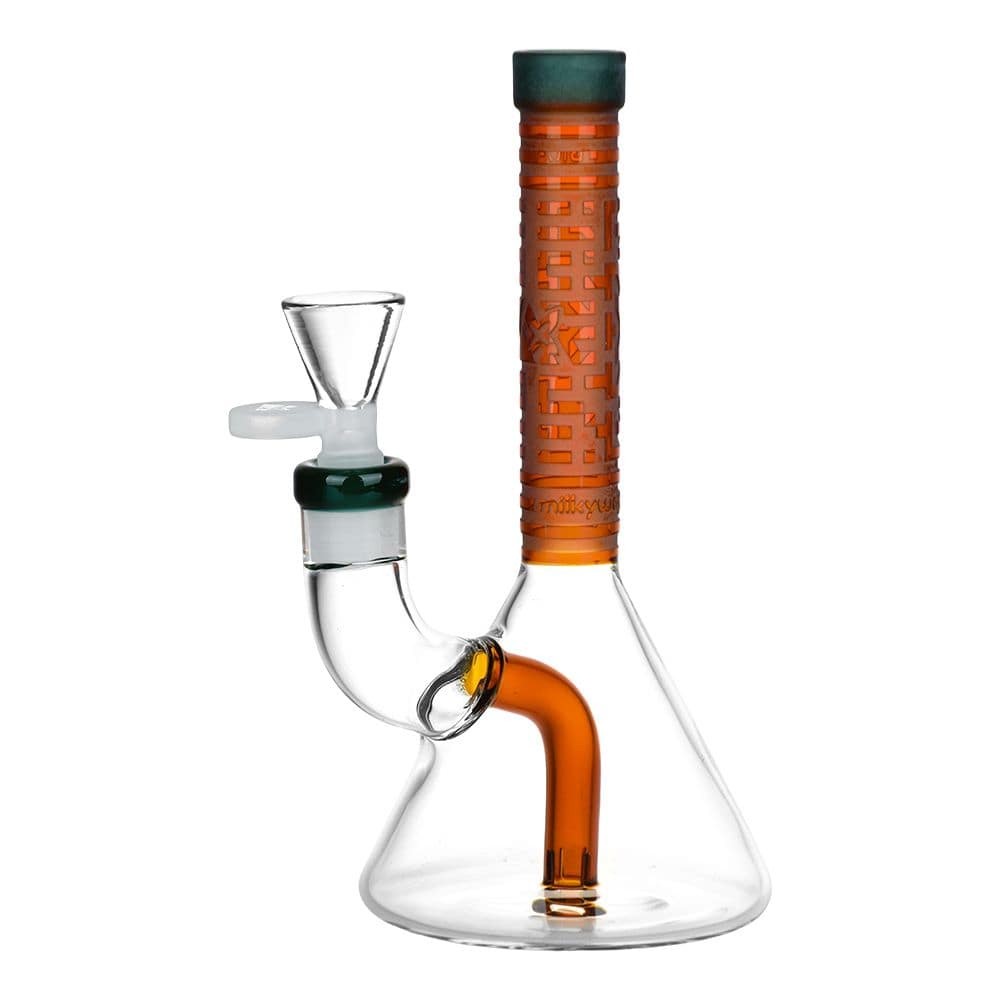 Milkyway Glass Bio-ID Beaker Water Pipe | 7" - Discreet Smoker