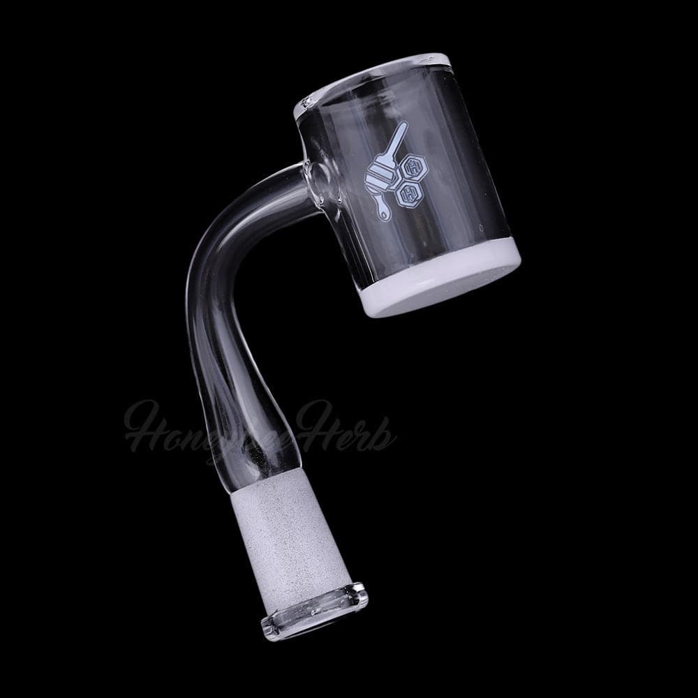 HONEY & MILK BEVEL QUARTZ BANGER - 90° DEGREE | YL - Discreet Smoker