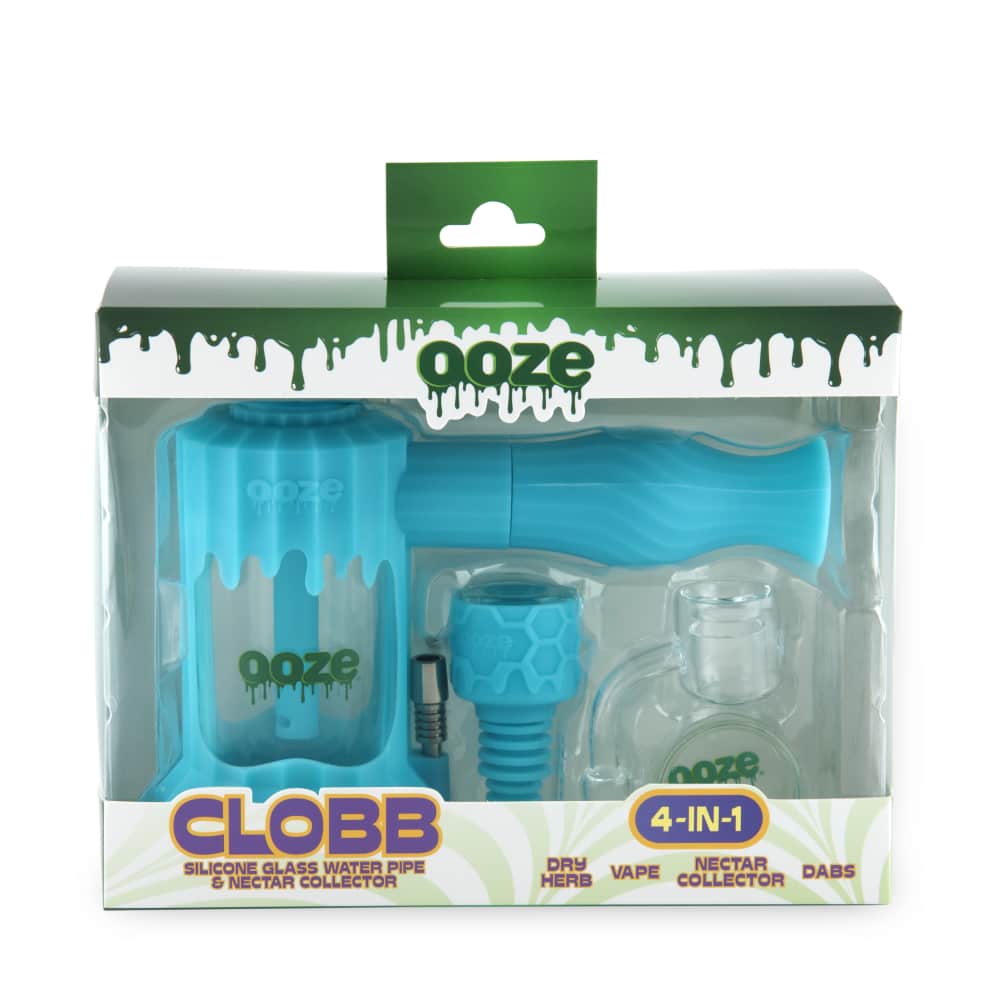 Ooze Clobb Silicone Water Pipe and Dab Straw - Discreet Smoker