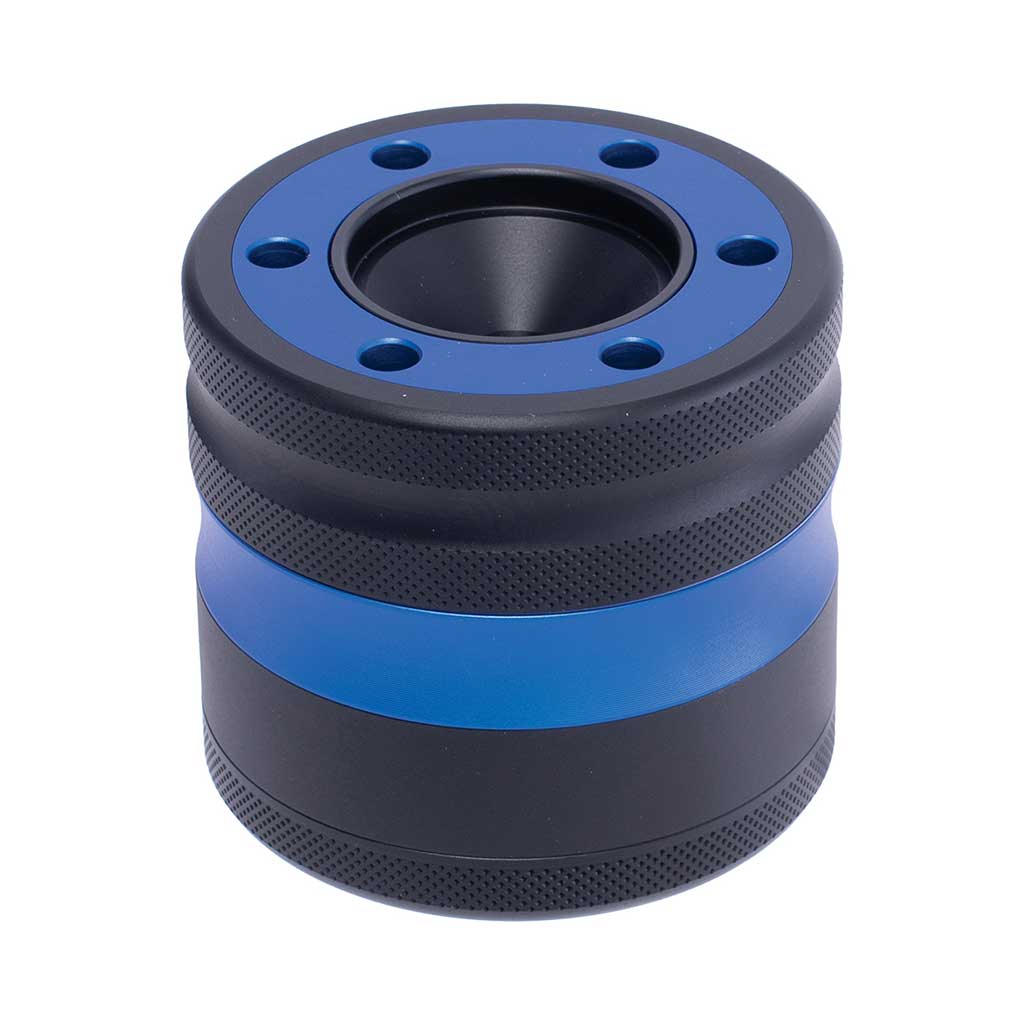 ALUMINIUM GRINDER W/ CONE HOLDER & FUNNEL - Discreet Smoker