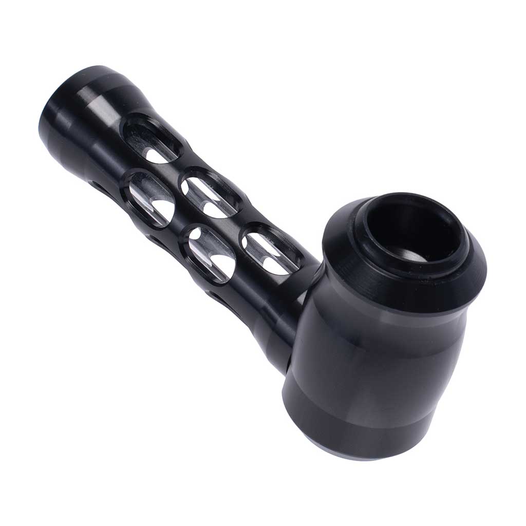 ALUMINUM GLASS PERFORATED HAND PIPE - Discreet Smoker