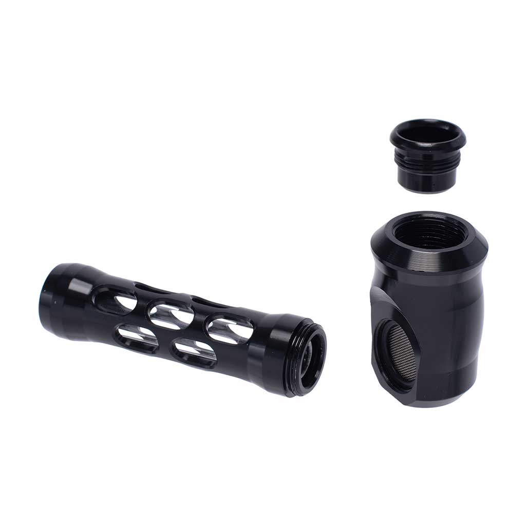 ALUMINUM GLASS PERFORATED HAND PIPE - Discreet Smoker