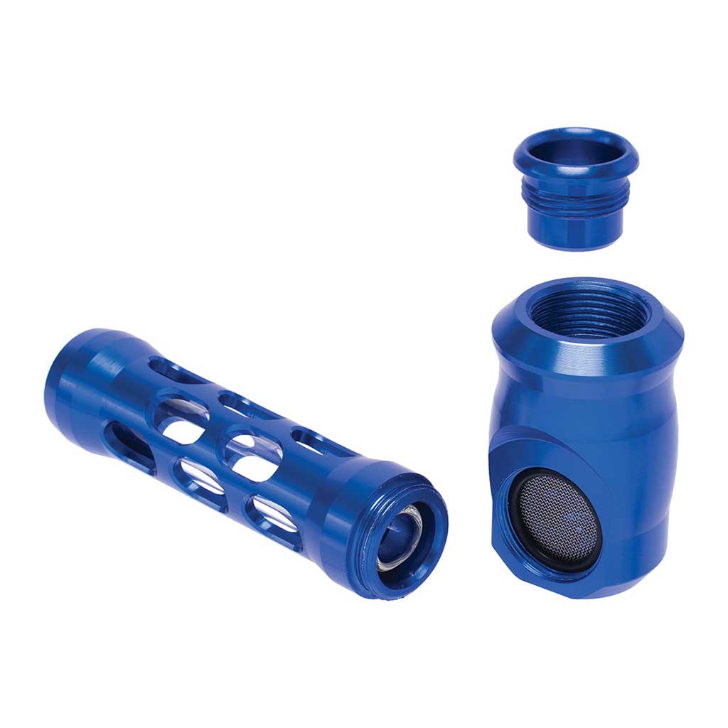 ALUMINUM GLASS PERFORATED HAND PIPE - Discreet Smoker
