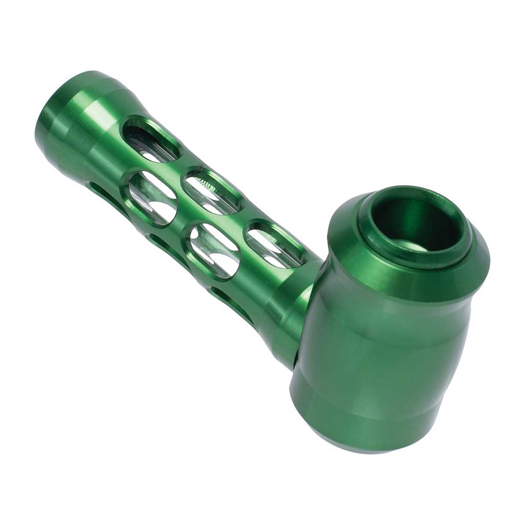 ALUMINUM GLASS PERFORATED HAND PIPE - Discreet Smoker