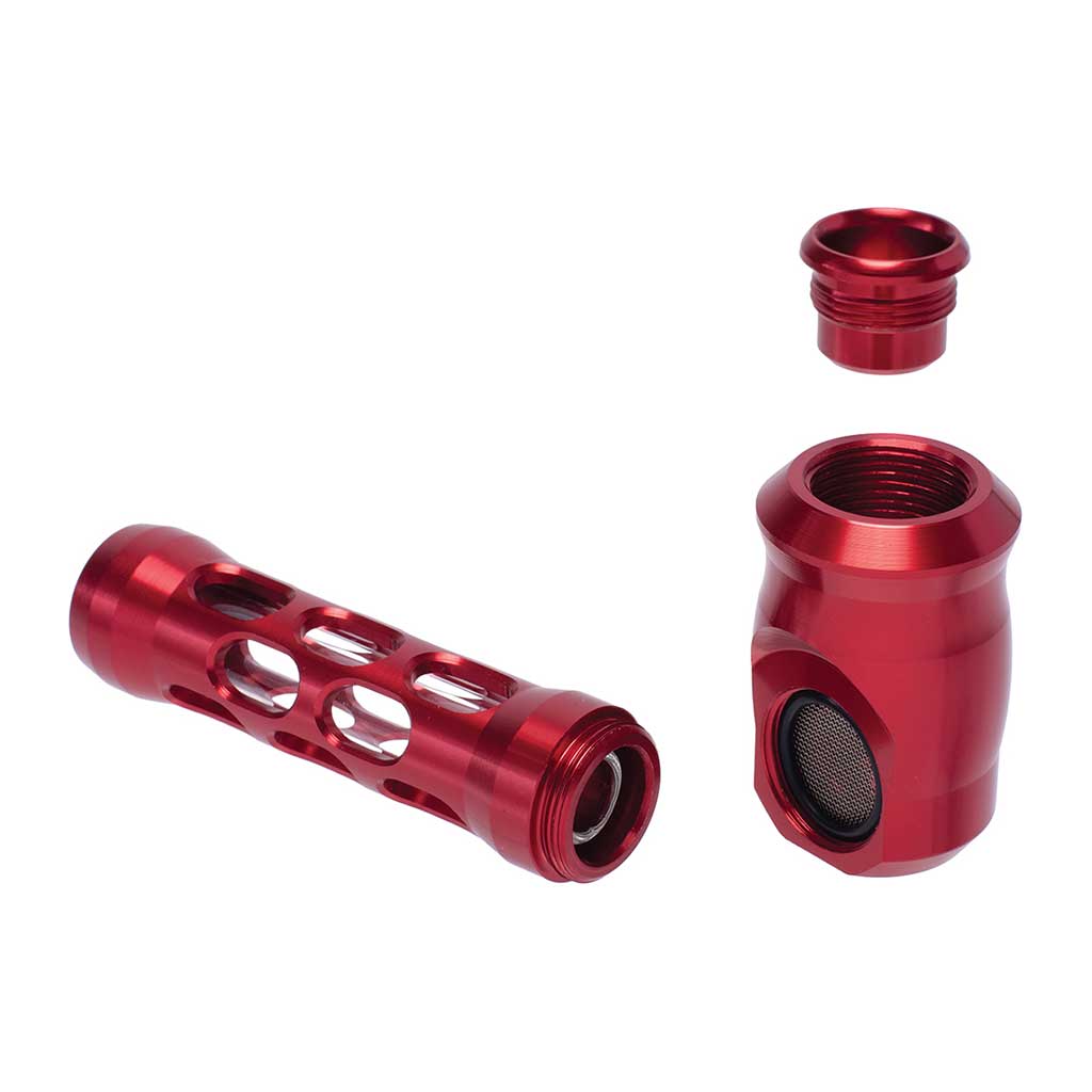 ALUMINUM GLASS PERFORATED HAND PIPE - Discreet Smoker