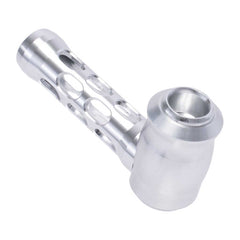 ALUMINUM GLASS PERFORATED HAND PIPE - Discreet Smoker