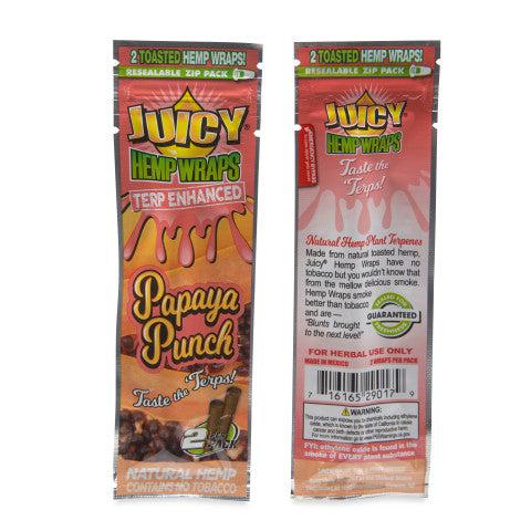 Juicy Jays Terp Enhanced Hemp Wraps 2pk Pouch 25ct POP Display - Discreet Smoker