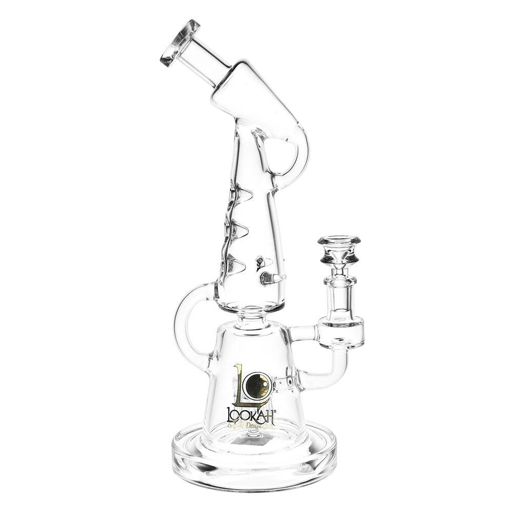 Lookah Glass Wave Recycler Water Pipe | 12.25" | 14mm F - Discreet Smoker