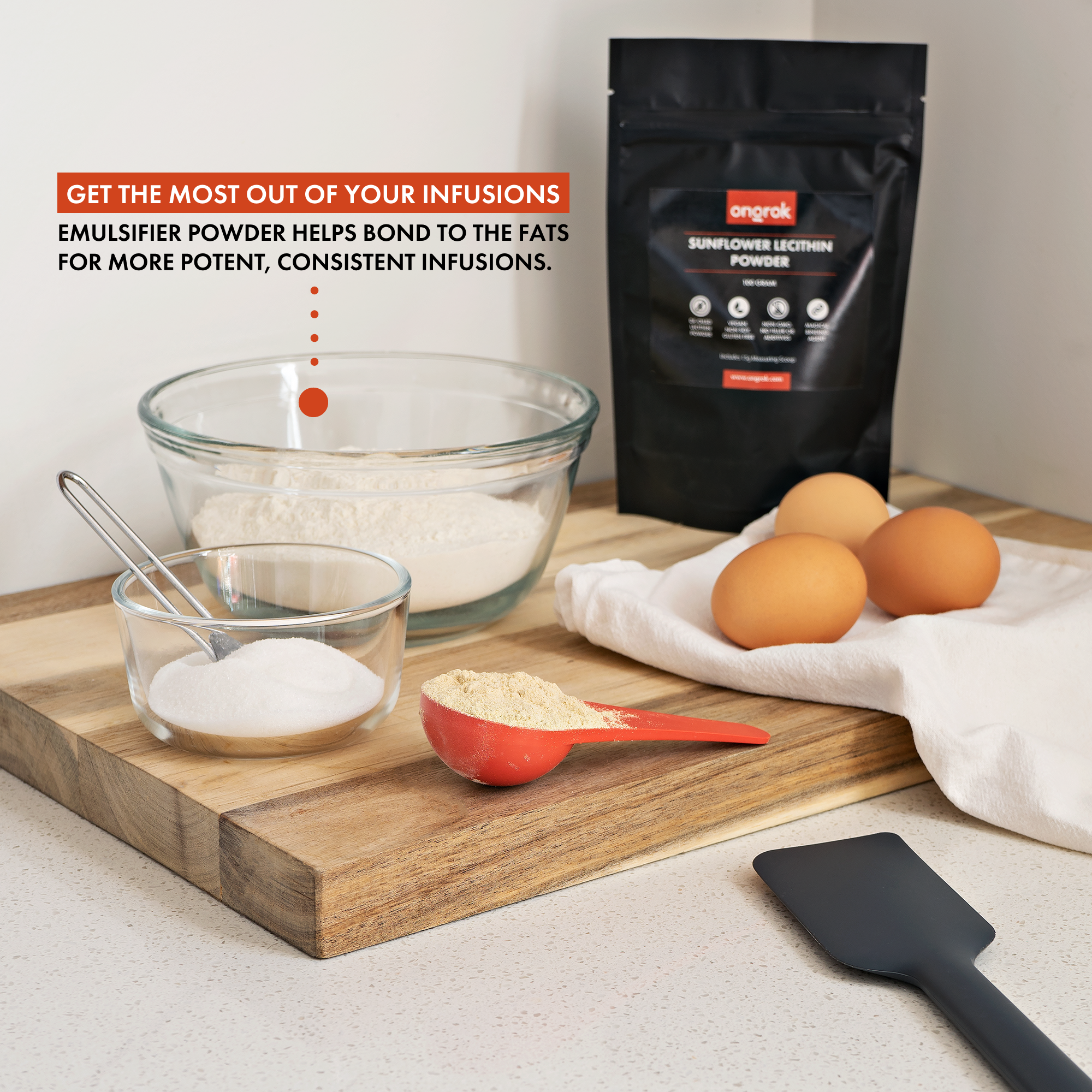 ONGROK’S Non-GMO Sunflower Lecithin Powder - Discreet Smoker