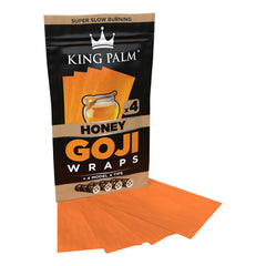 King Palm Goji Wraps & Filter Tips | 4pk | 15pc Display - Discreet Smoker