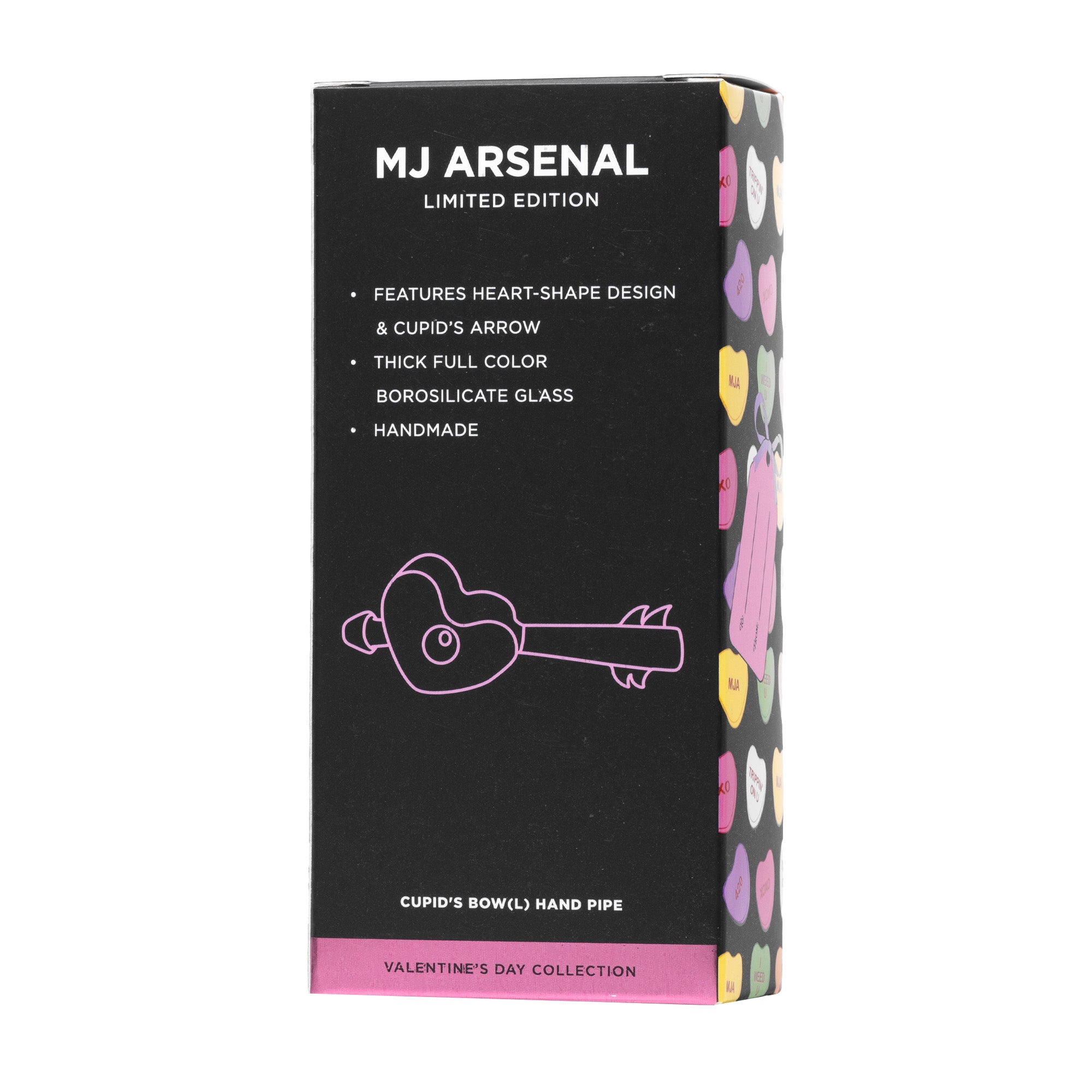 MJ Arsenal Cupid's Bow(l) Valentine's Day Glass Pipe - Discreet Smoker