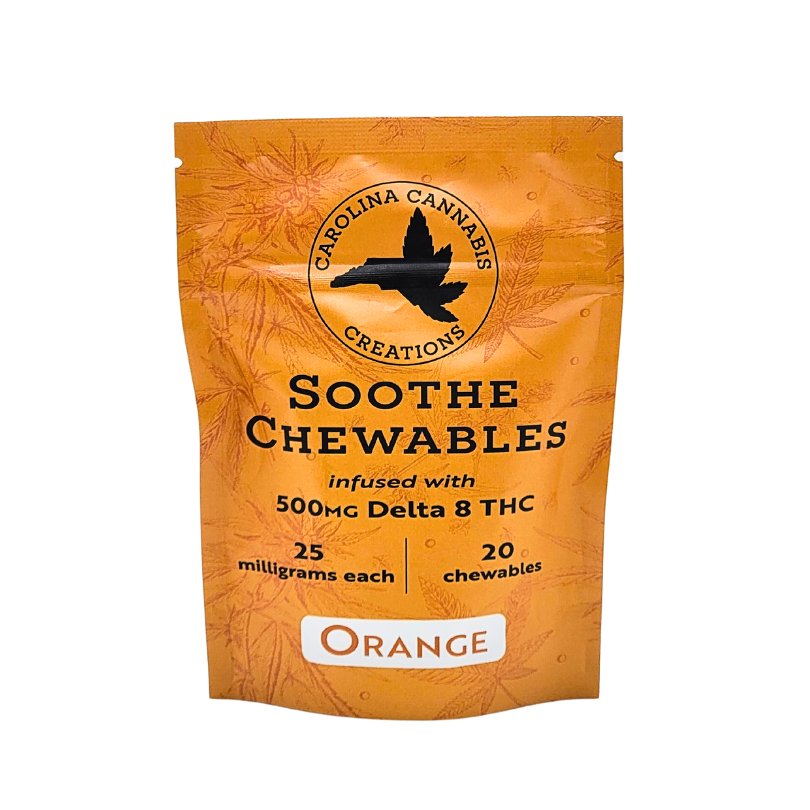 Soothe Chewables | Delta 8 | Orange 20ct bag - Discreet Smoker