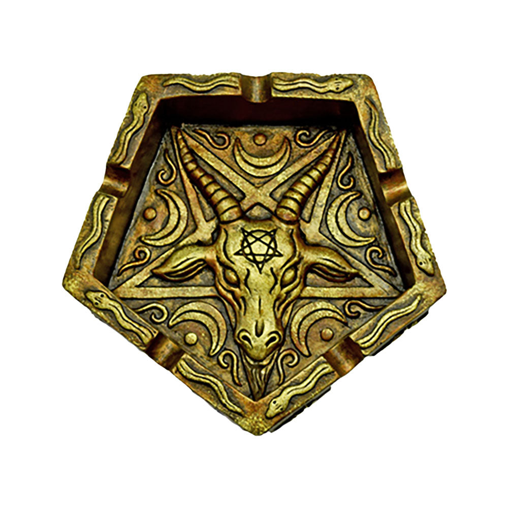 Baphomet Pentagonal Ashtray - 5" - Discreet Smoker