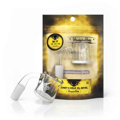 HONEY & MILK XL BEVEL QUARTZ BANGER - 90° DEGREE | YL - Discreet Smoker