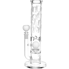 Pulsar Hit The Links Straight Tube Glass Water Pipe - 12" / 14mm F - Discreet Smoker